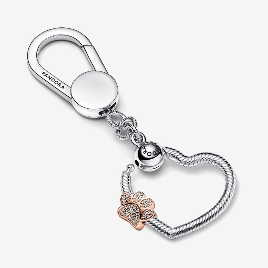 Pandora Sparkling Paw Print Keychain Berlocker Olika Färger | 540UMQAYT