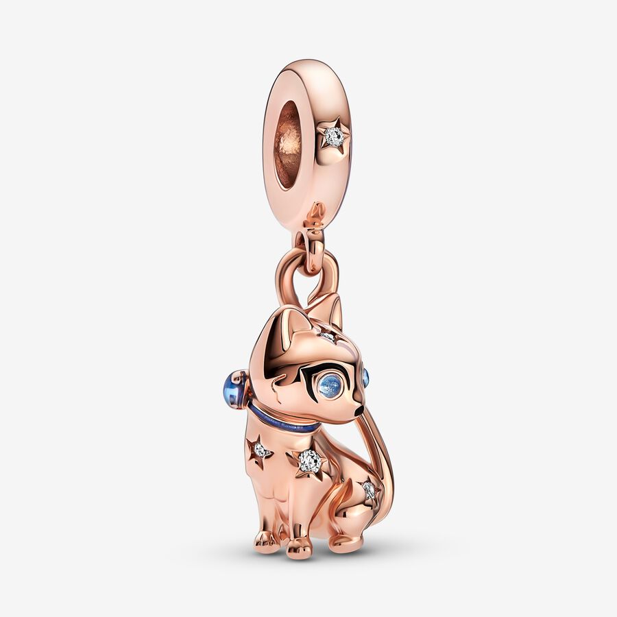 Pandora Sparkling Pet Cat Dingla Rosa Guld | 317YXPKDH