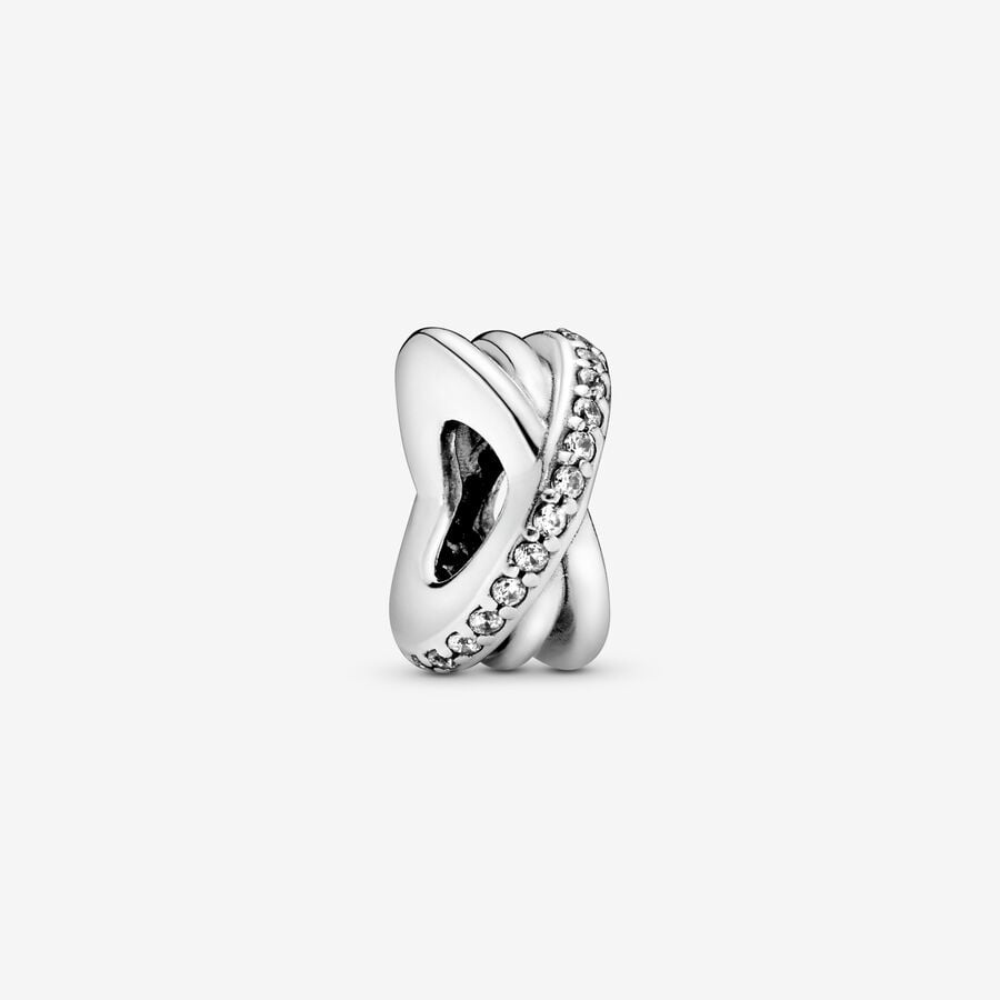 Pandora Sparkling Polished Lines Spacer Silver | 294ZIVHUF