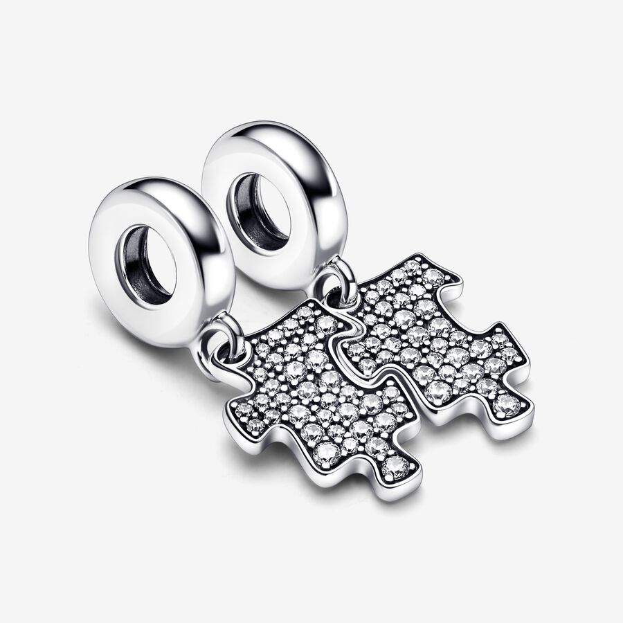 Pandora Sparkling Puzzle Piece Dingla Silver | 840EADTFH