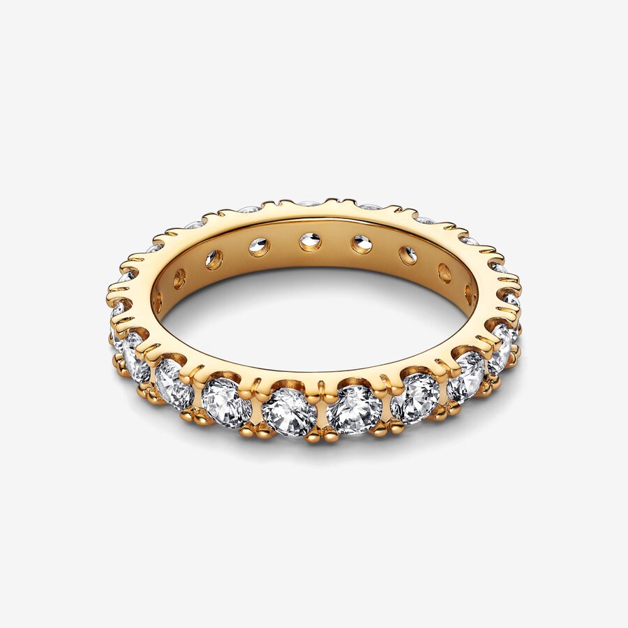 Pandora Sparkling Row Eternity Band Guld | 469ACHJSF