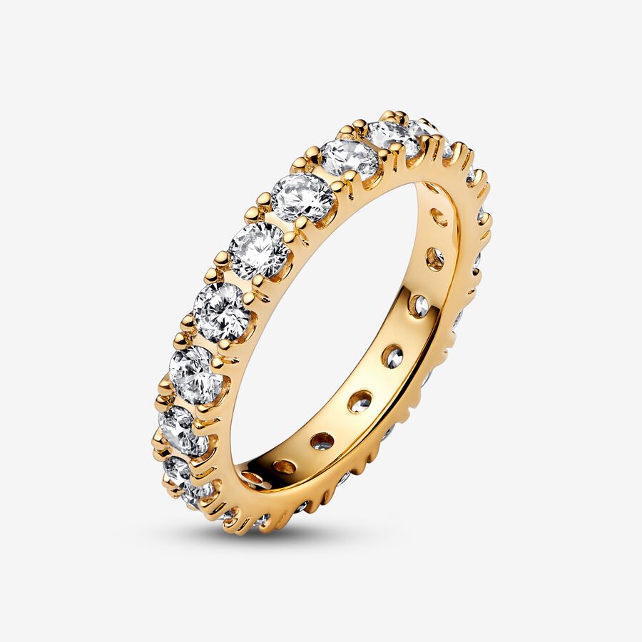 Pandora Sparkling Row Eternity Band Guld | 469ACHJSF