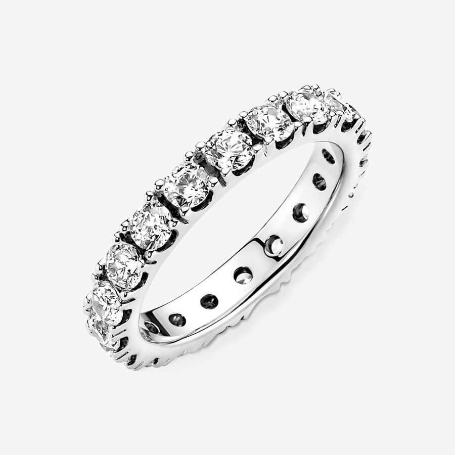 Pandora Sparkling Row Eternity Band Silver | 720SNVIFK