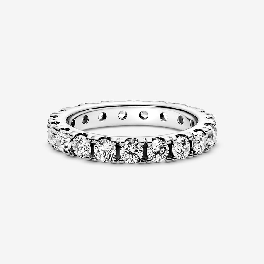 Pandora Sparkling Row Eternity Band Silver | 720SNVIFK