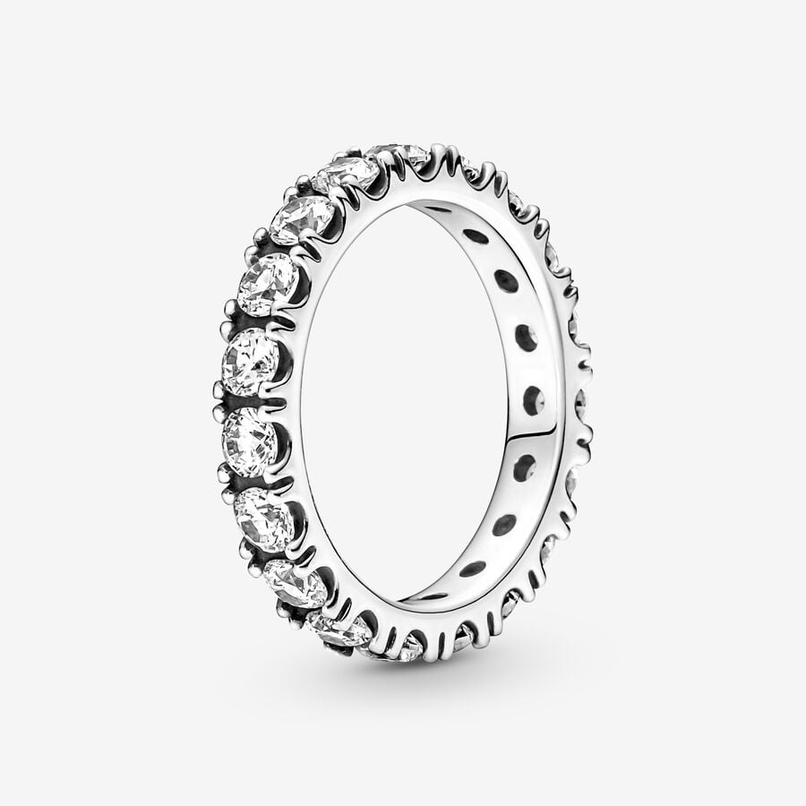 Pandora Sparkling Row Eternity Band Silver | 720SNVIFK