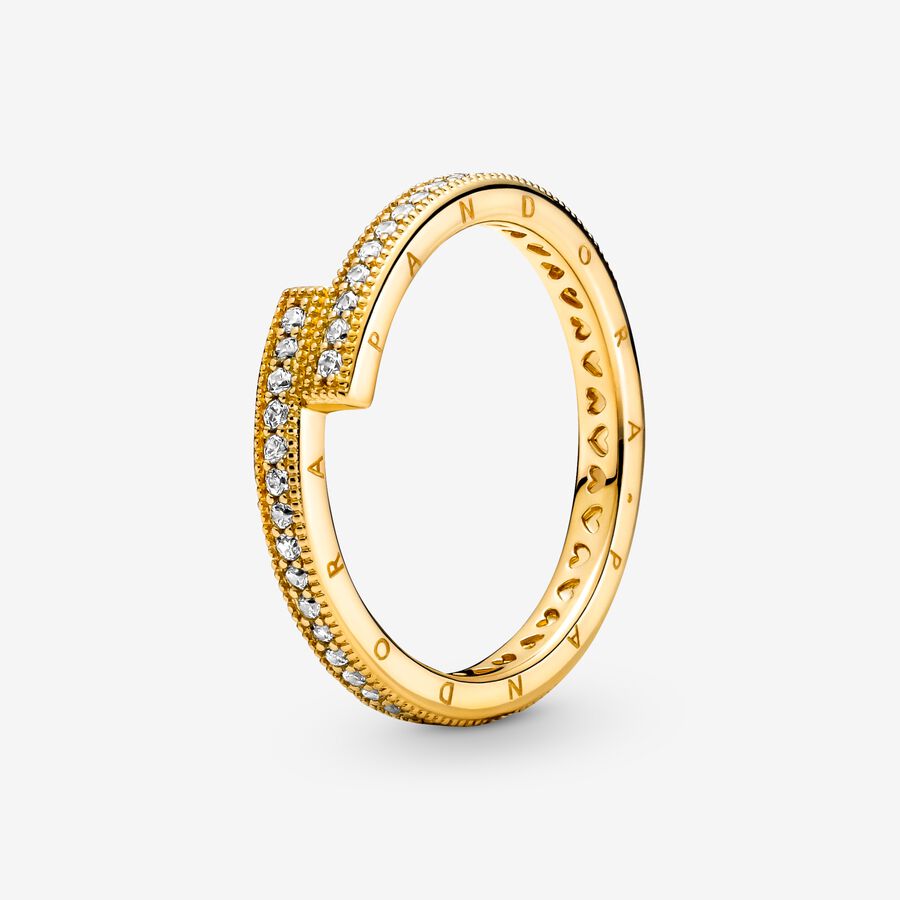 Pandora Sparkling Signature Duo Stacking Ring Uppsättningar Olika Färger | 827IKDNLU