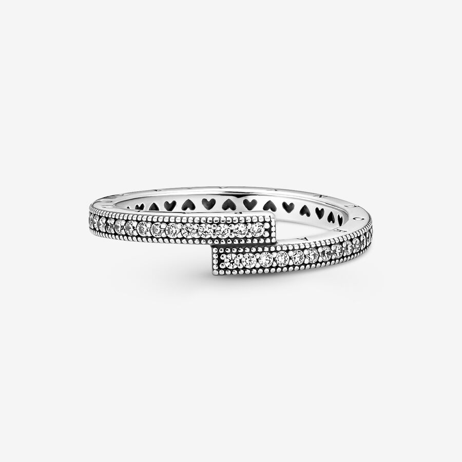 Pandora Sparkling Signature Duo Stacking Ring Uppsättningar Olika Färger | 827IKDNLU