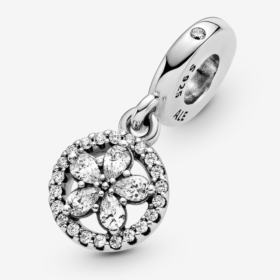 Pandora Sparkling Snowflake Circle Dingla Silver | 691LIBGRF