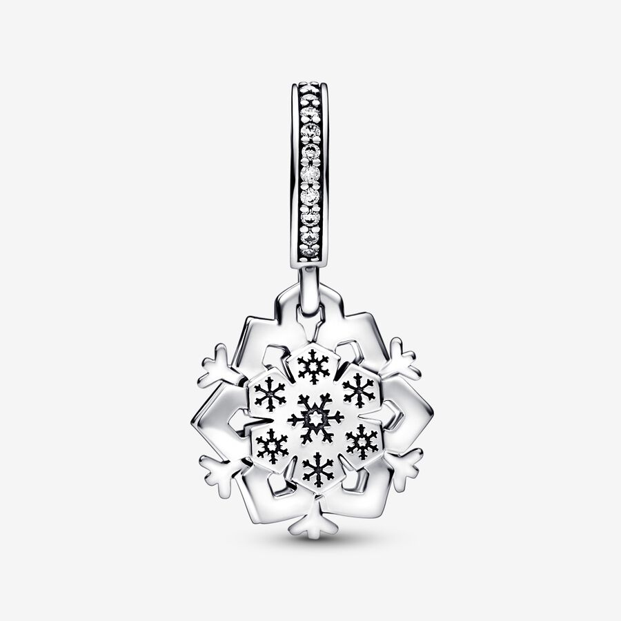 Pandora Sparkling Snowflake Double Dingla Silver | 219BRPQGT