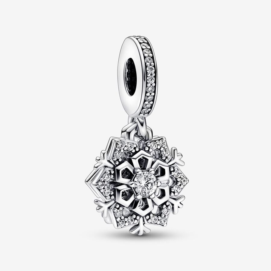 Pandora Sparkling Snowflake Double Dingla Silver | 219BRPQGT