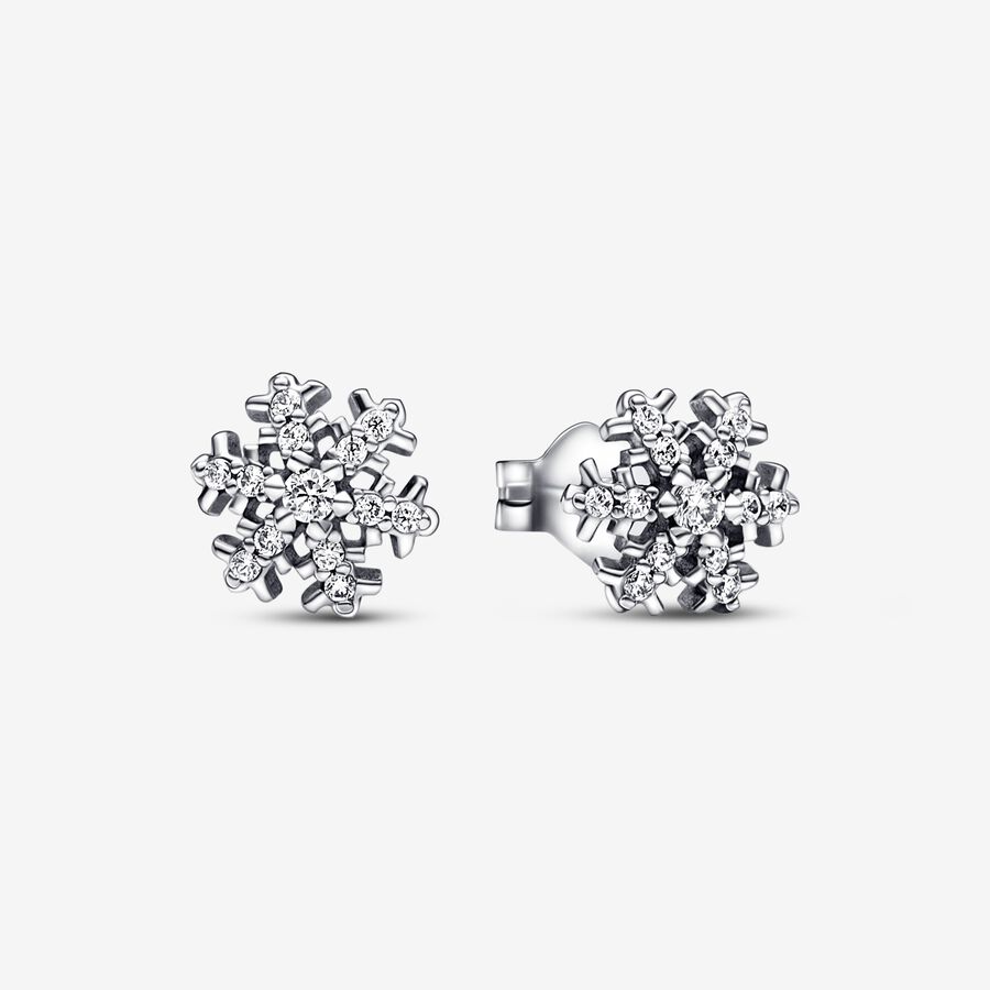 Pandora Sparkling Snowflake Hingst Silver | 832NICJFP