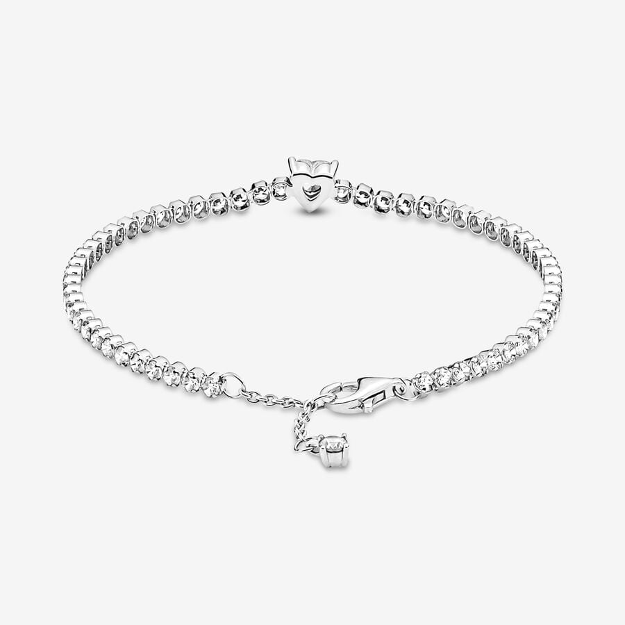 Pandora Sparkling Tennis Kedja Silver | 041TUGWZQ