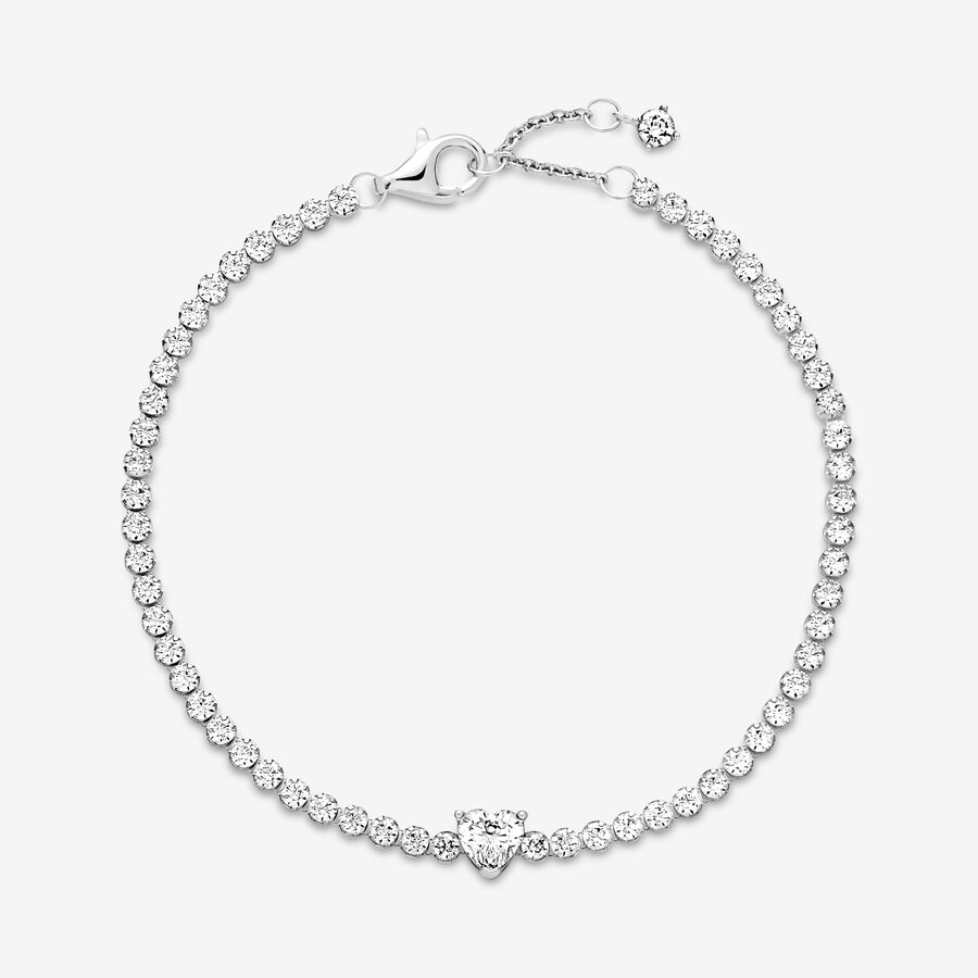 Pandora Sparkling Tennis Kedja Silver | 041TUGWZQ