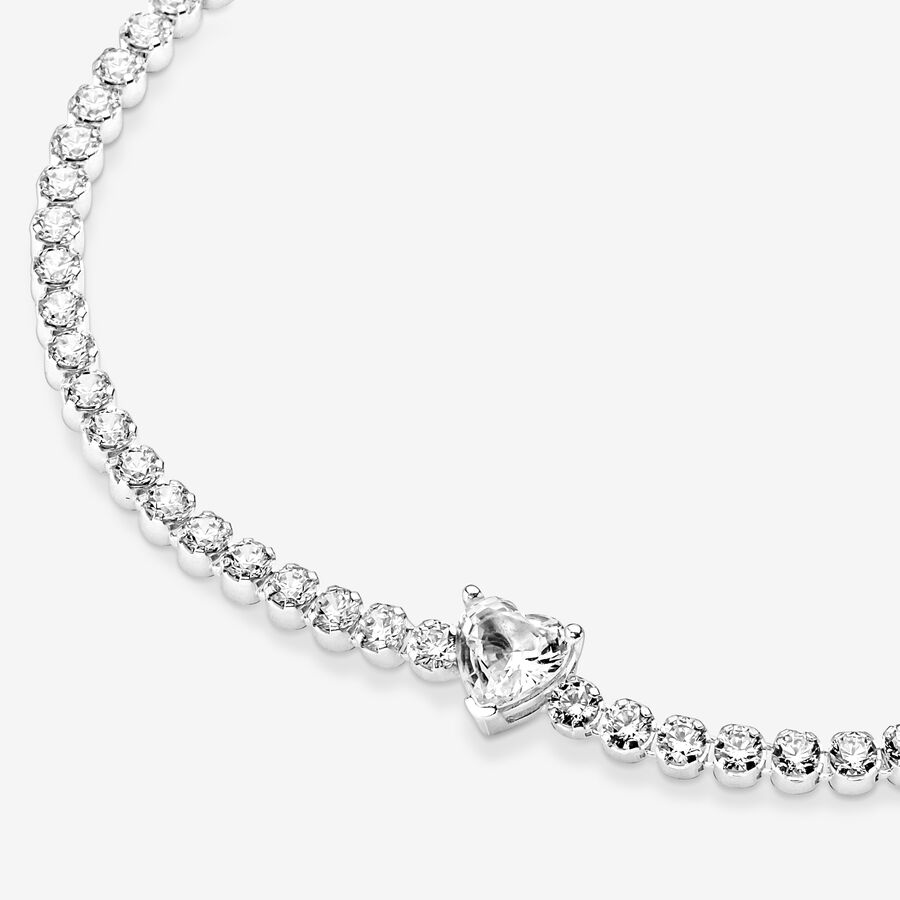 Pandora Sparkling Tennis Kedja Silver | 041TUGWZQ