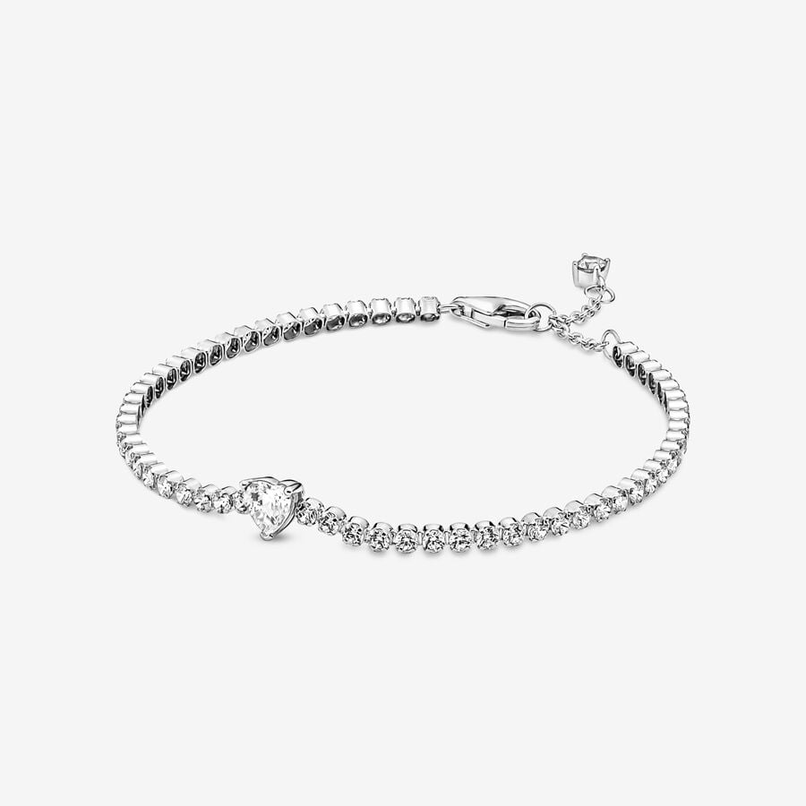 Pandora Sparkling Tennis Kedja Silver | 041TUGWZQ