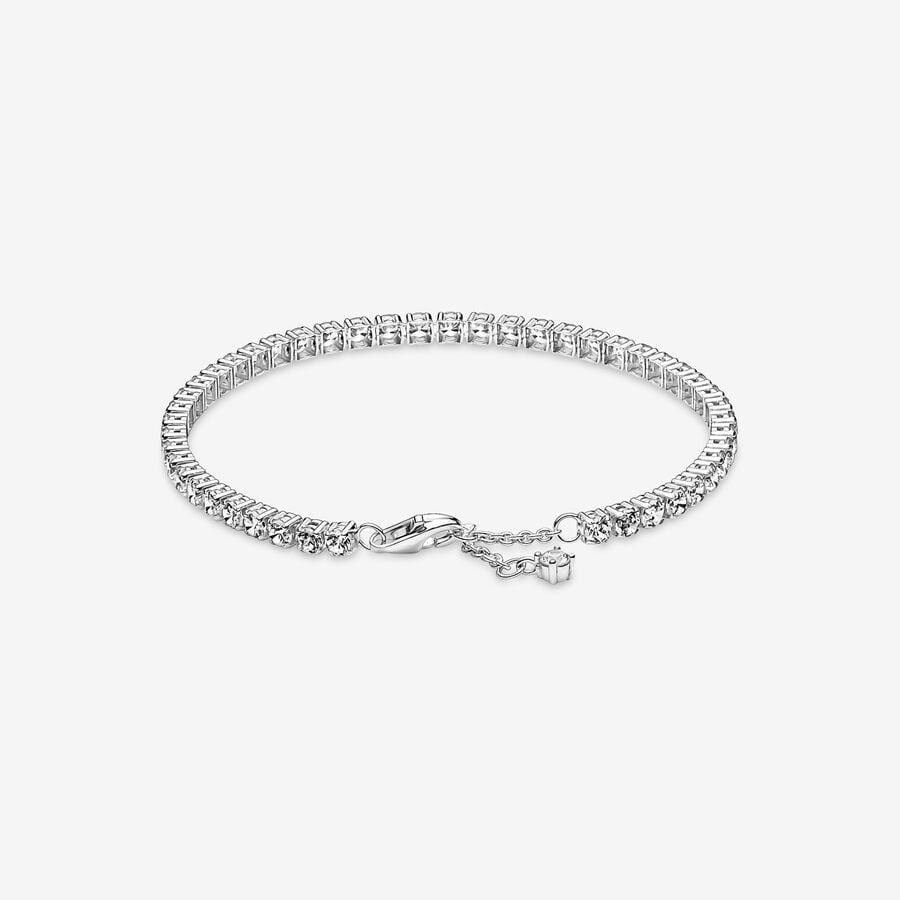 Pandora Sparkling Tennis Non-Charms Silver | 702ANHDPU