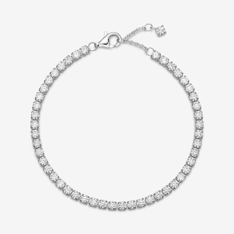 Pandora Sparkling Tennis Non-Charms Silver | 702ANHDPU