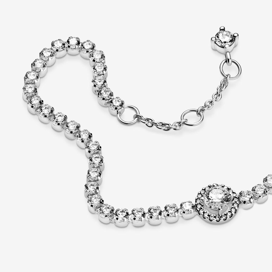 Pandora Sparkling Tennis Non-Charms Silver | 798AYRUQW