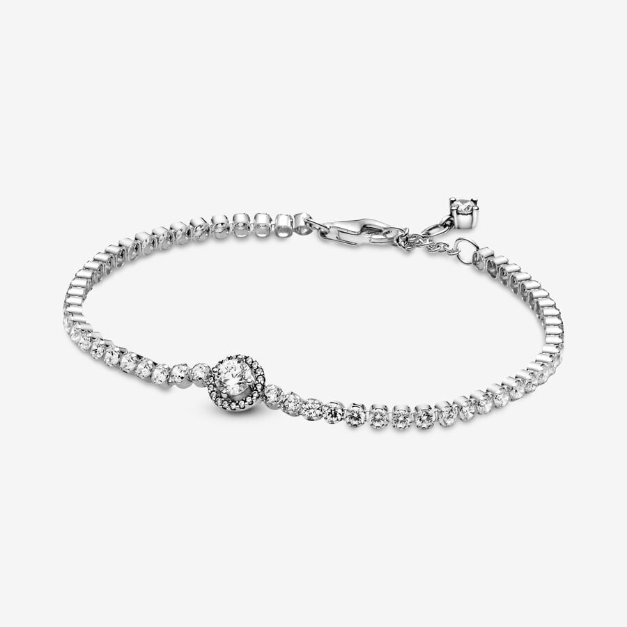 Pandora Sparkling Tennis Non-Charms Silver | 798AYRUQW