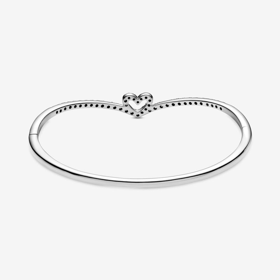 Pandora Sparkling Wishbone Armband Silver | 150GPXUDA