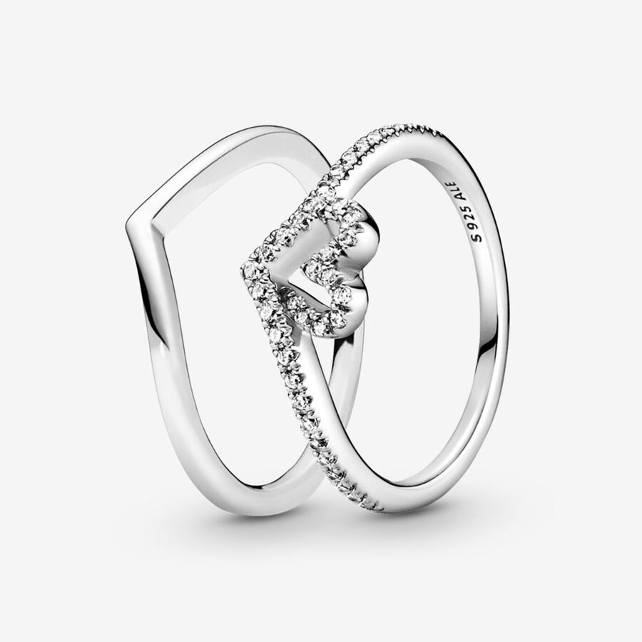 Pandora Sparkling Wishbone Pinky Olika Färger | 945DCRVUT