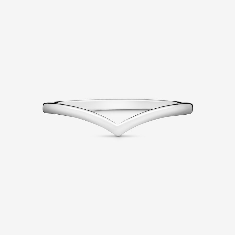 Pandora Sparkling Wishbone Stacking Ring Uppsättningar Silver | 321VLWTQA