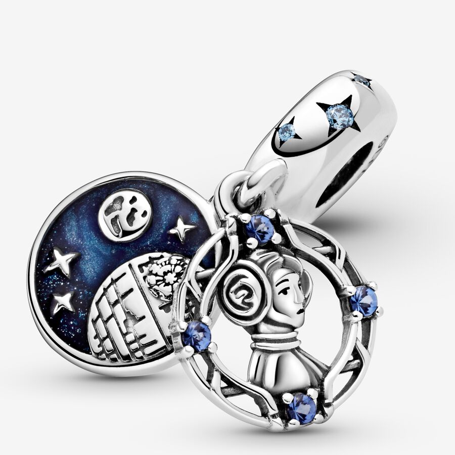 Pandora Star Wars Princess Leia Double Dingla Silver | 927NXJTSO