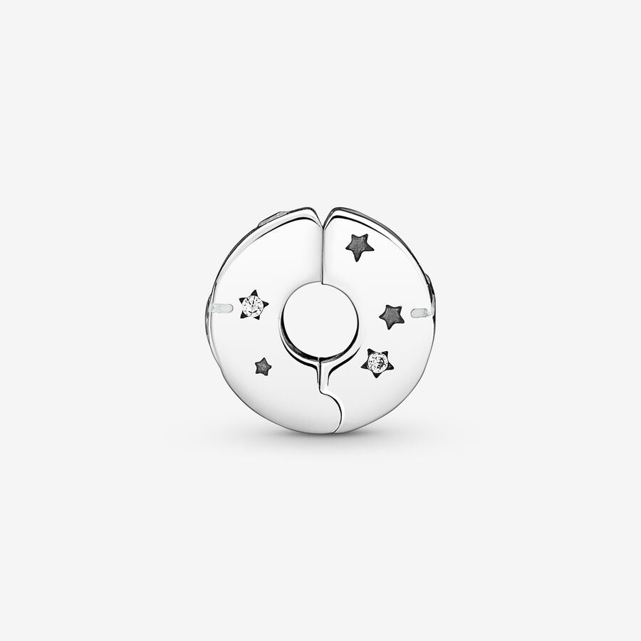 Pandora Stars & Galaxy Clip Clips Silver | 214HTAVDP