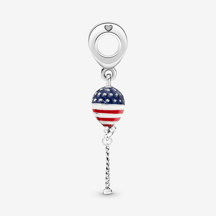 Pandora Stars Stripes & Bow Balloon Dingla Silver | 931FPOAZN