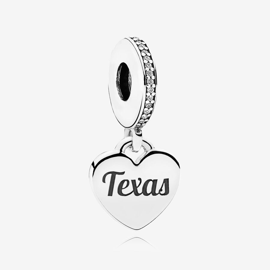 Pandora Texas Flag Charm Mixed Enamel Dingla Silver | 384EBZJFT