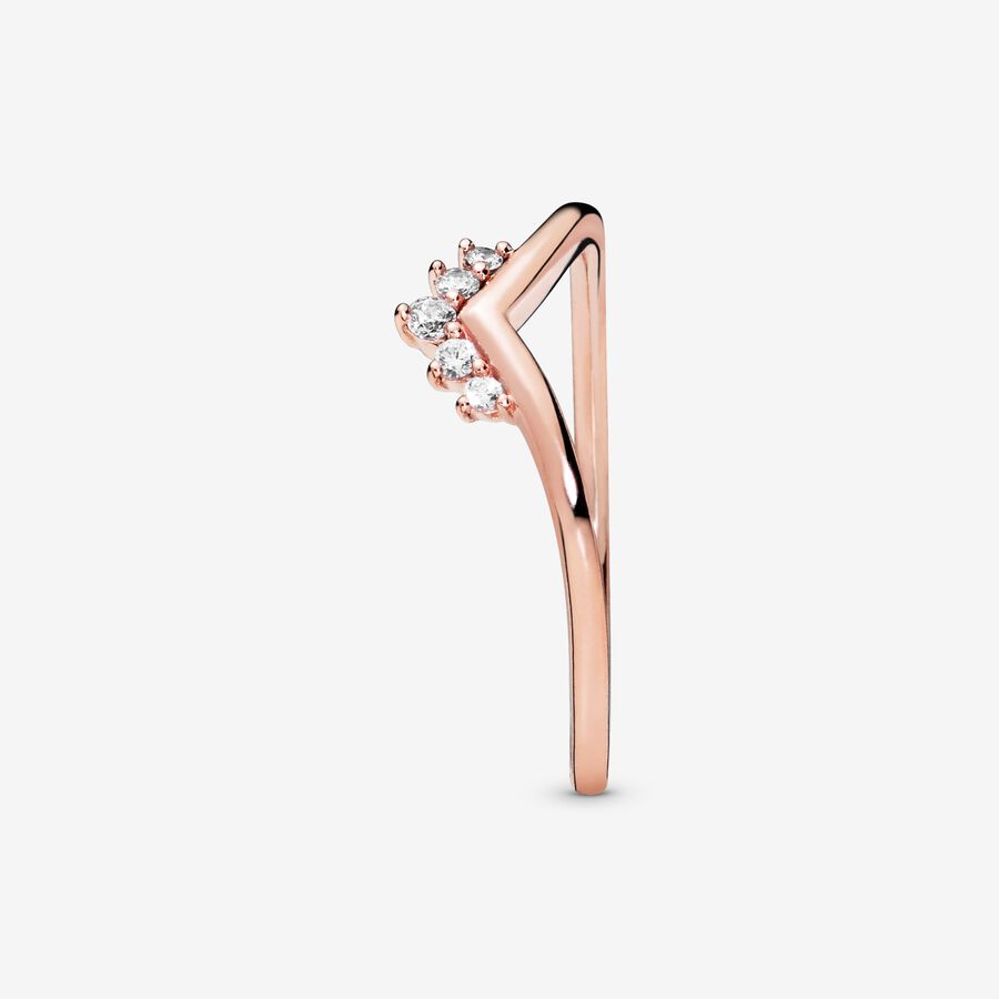 Pandora Tiara Wishbone Hjärta Rosa Guld | 791RNBLWD