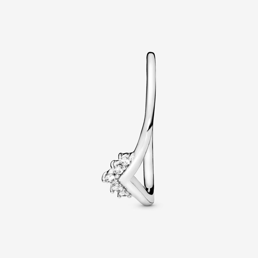 Pandora Tiara Wishbone Stapelbar Silver | 492QAOCVW