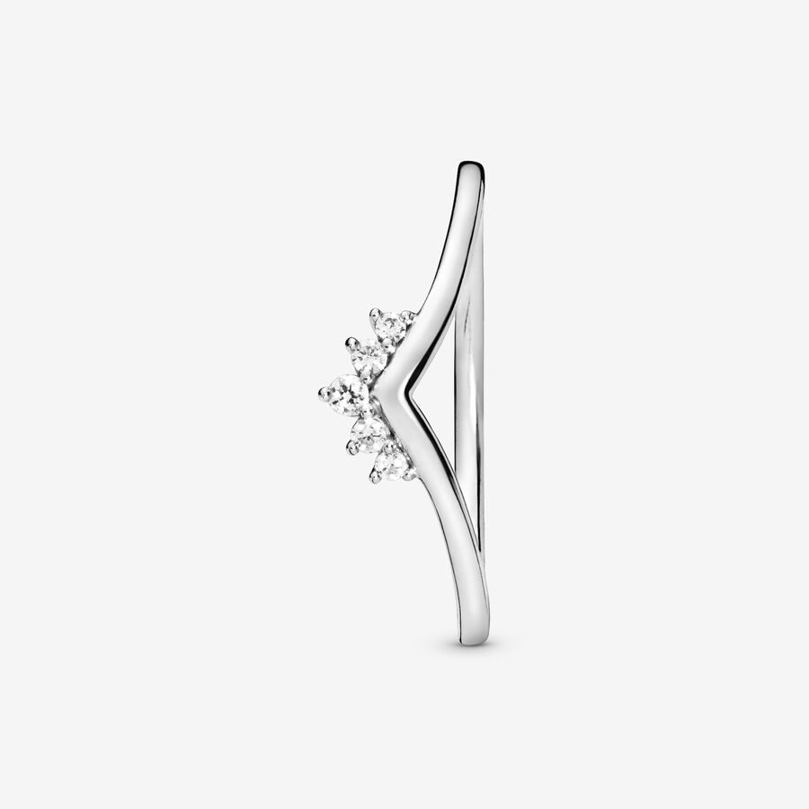 Pandora Tiara Wishbone Stapelbar Silver | 492QAOCVW