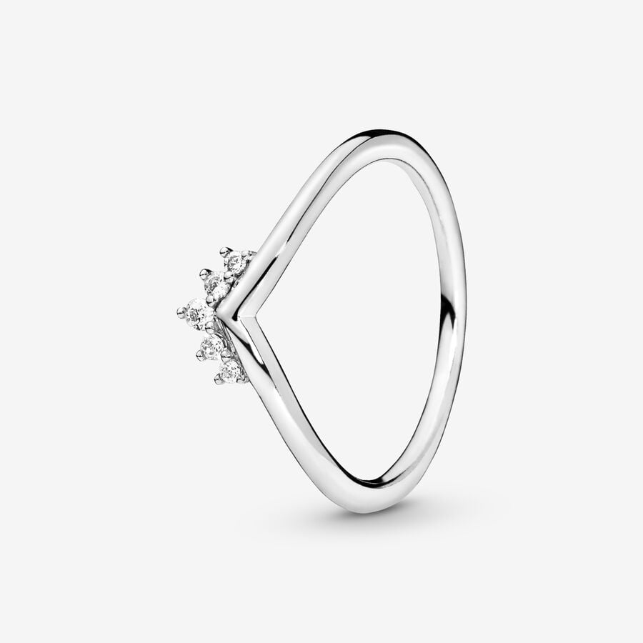 Pandora Tiara Wishbone Stapelbar Silver | 492QAOCVW