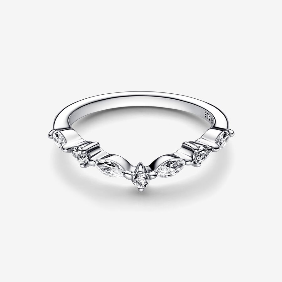 Pandora Timeless Wish Sparkling Alternating Stapelbar Silver | 197HTZJNI