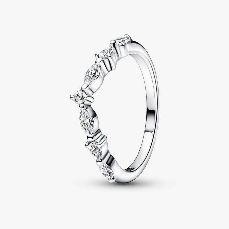 Pandora Timeless Wish Sparkling Alternating Stapelbar Silver | 197HTZJNI