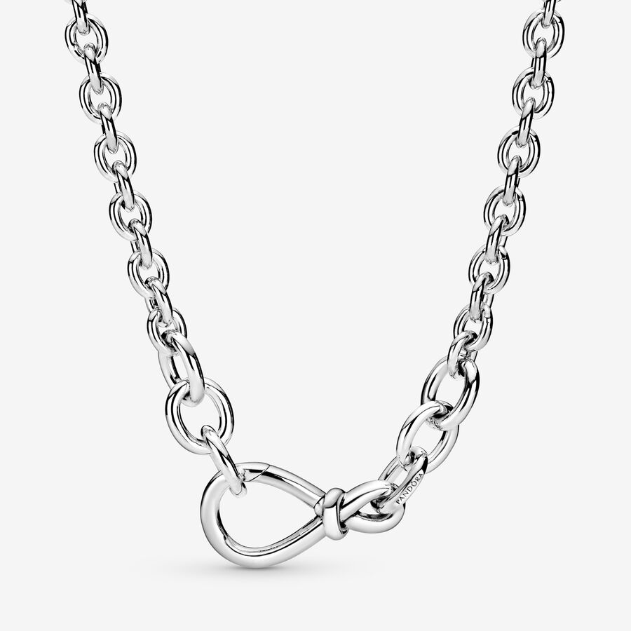 Pandora Tjock Infinity Knot Hängen Silver | 107CVXLSW