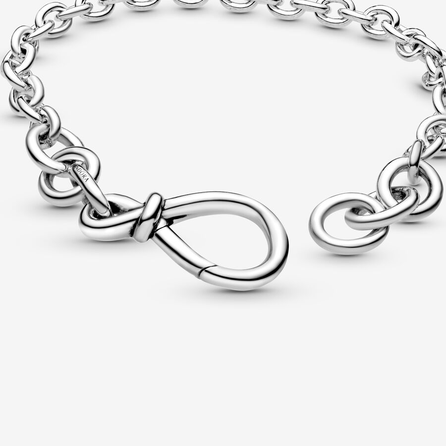 Pandora Tjock Infinity Knot Non-Charms Silver | 054HZRDOB