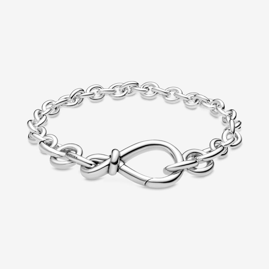 Pandora Tjock Infinity Knot Non-Charms Silver | 054HZRDOB