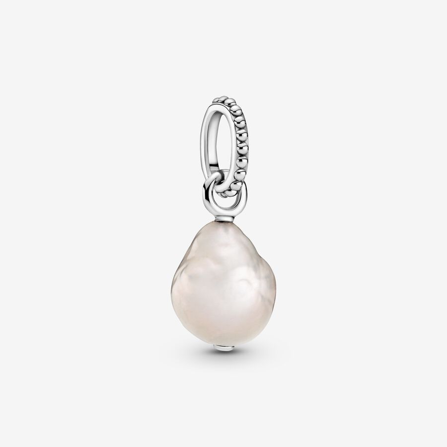 Pandora Treated Freshwater Cultured Baroque Pearl Hängen Silver | 840ZWXQEB