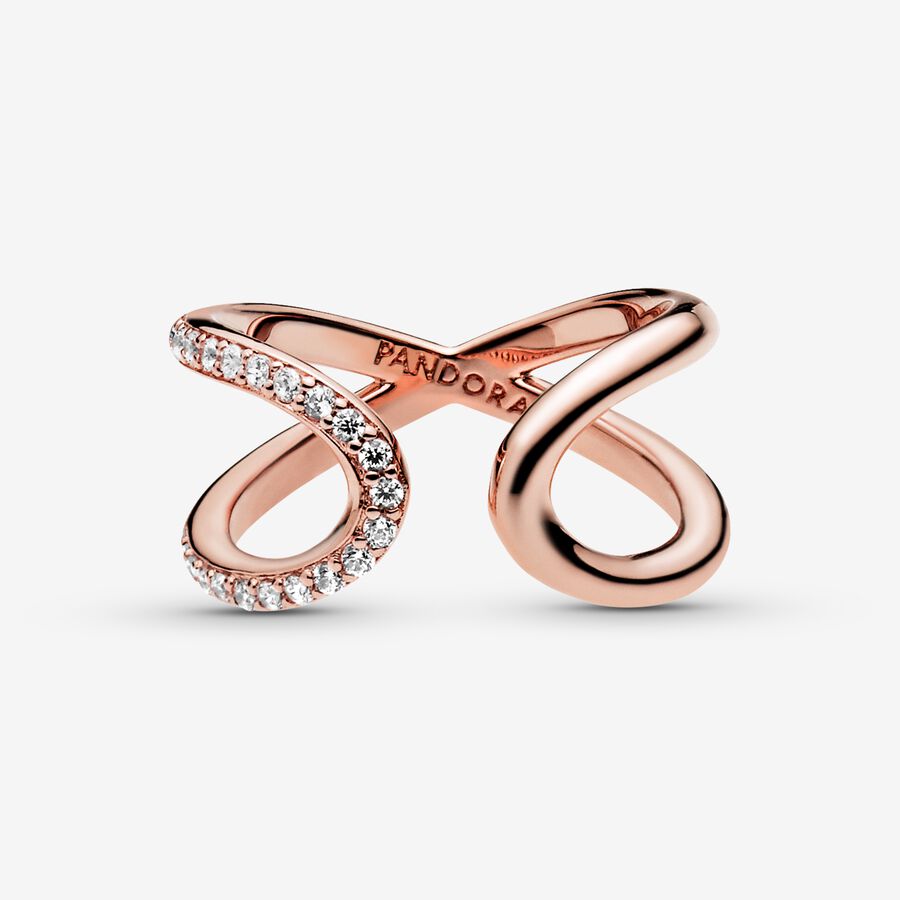 Pandora Wrapped Open Infinity Påstående Rosa Guld | 615EKMFQO