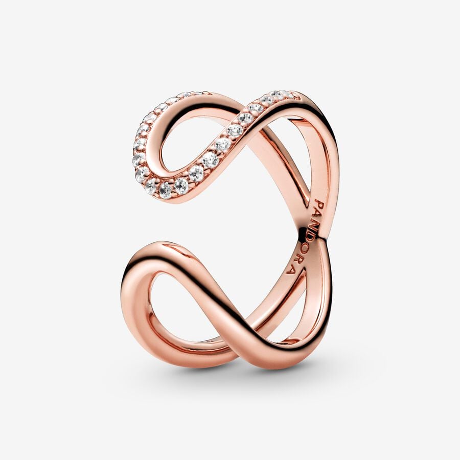 Pandora Wrapped Open Infinity Påstående Rosa Guld | 615EKMFQO