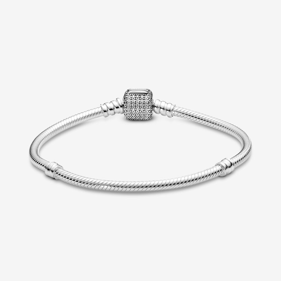 Pandora with Signature Clasp Berlocker Silver | 173HRLGDY