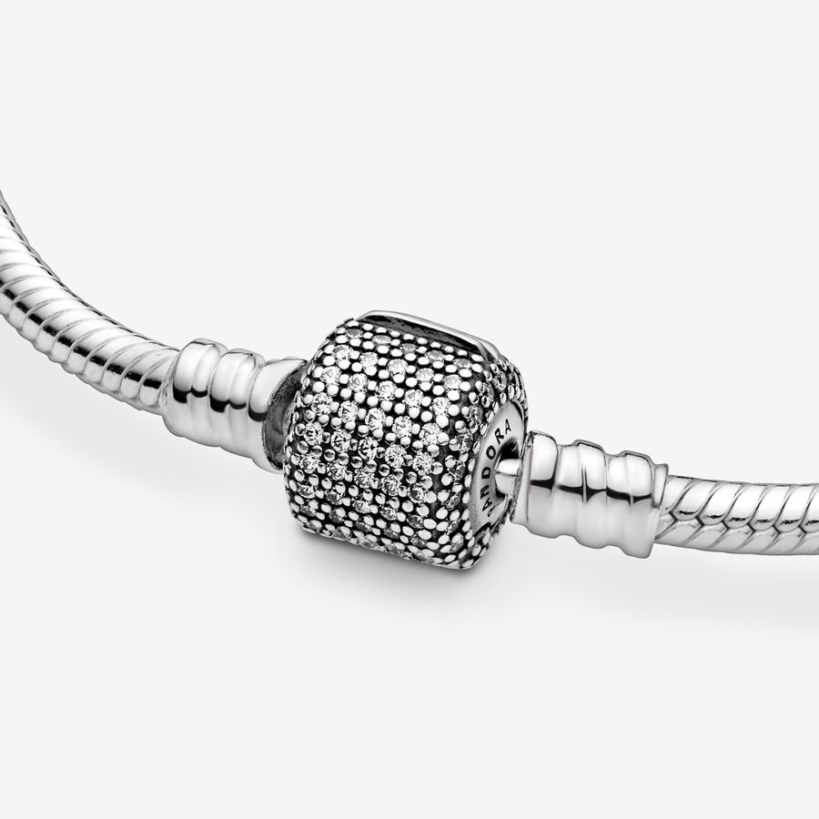 Pandora with Signature Clasp Berlocker Silver | 173HRLGDY