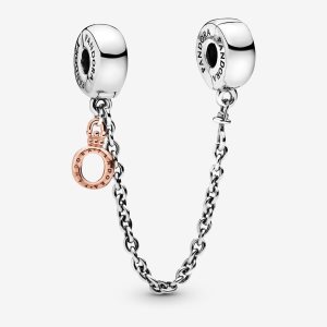 Pandora Dangling Crown O Safety Two-tone | 135GTZOXF