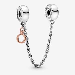 Pandora Dangling Crown O Safety Two-tone | 265DMXSVJ