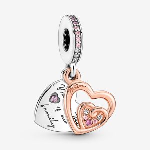 Pandora Entwined Infinite Hearts Double Dingla Two-tone | 184GCUVMF