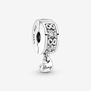 Pandora Family Always Pave Clip Clips Silver | 143WRQUNP