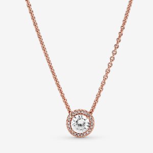 Pandora Klassiska Elegance in & Clear CZ Kedja Rosa Guld | 849HCFNAR