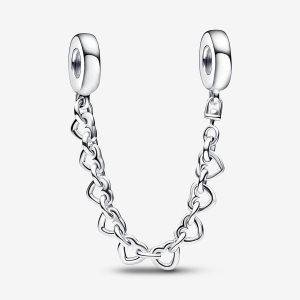 Pandora Linked Hearts Safety Silver | 650EAPJQF